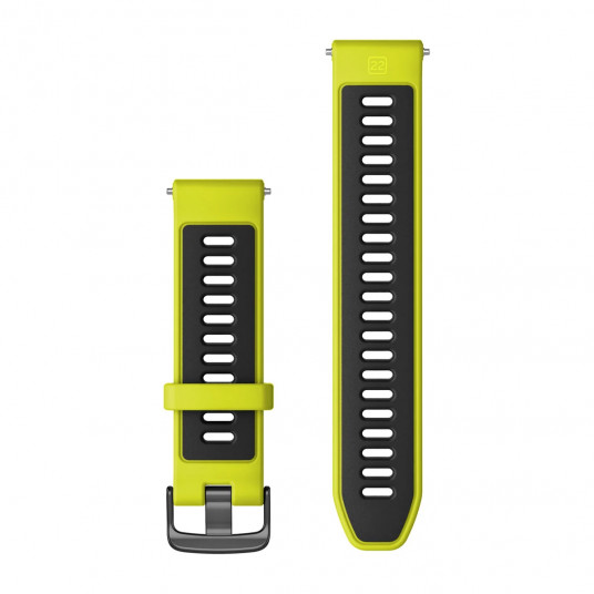Forerunner Watch Bands (22 mm), Amp Yellow/Black with Slate Hardware