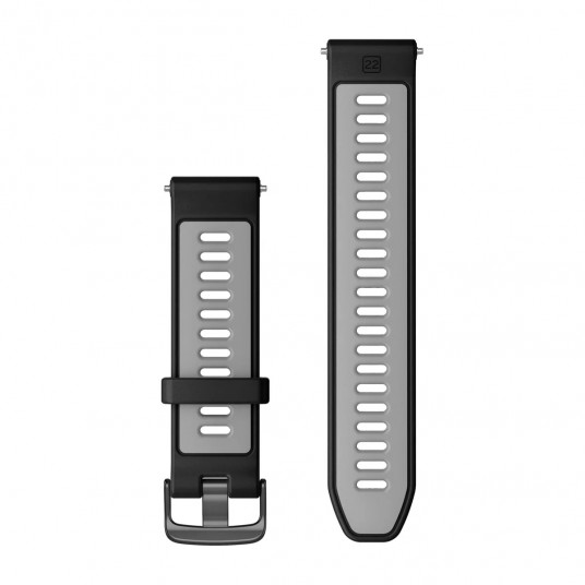 Forerunner Watch Bands (22 mm), Black/Powder Grey with Slate Hardware