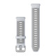 Forerunner Watch Bands (22 mm), Whitestone/Powder Grey with Silver Hardware