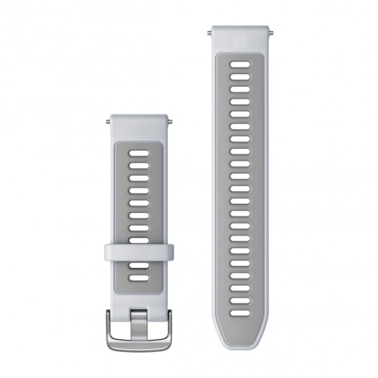 Forerunner Watch Bands (22 mm), Whitestone/Powder Grey with Silver Hardware