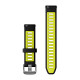 Quick Release Bands (18 mm), Black/Amp yellow silicone, slate hardware