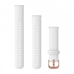 Quick Release Bands (18 mm), White, rose gold hardware
