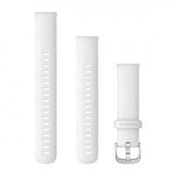 Quick Release Bands (18 mm), White, silver hardware