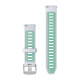 Quick Release Bands (18 mm), Whitestone/Tidal blue, silver hardware