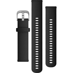 Quick Release Bands (20 mm), Black, silver hardware