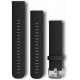 Quick Release Bands (20 mm), Black, silver hardware
