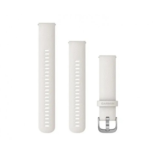 Quick Release Bands (20 mm), Ivory, silver hardware