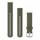 Quick Release Bands (20 mm), Moss, silver hardware