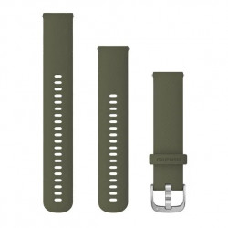 Quick Release Bands (20 mm), Moss, silver hardware