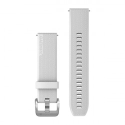 Quick Release Bands (20 mm), White, polished silver hardware