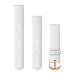 Quick Release Bands (20 mm), White, rose gold hardware