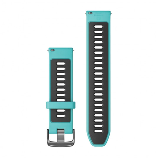 Quick Release Bands (22 mm), Aqua/Black, slate hardware