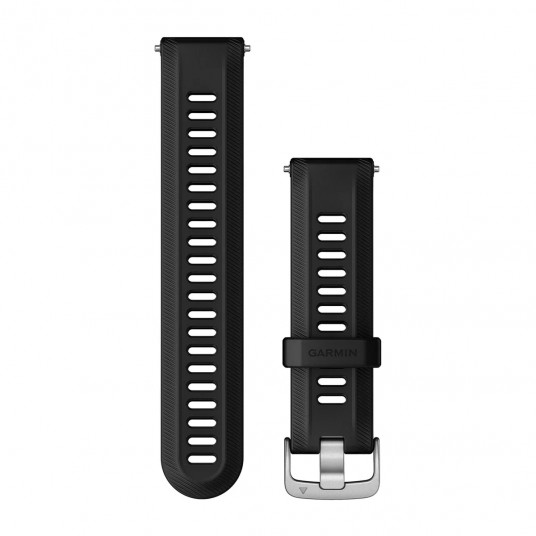Watch Bands (Forerunner 955), Black with Silver Hardware