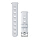 Watch Bands (Forerunner 955), Whitestone with Silver Hardware