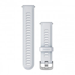 Watch Bands (Forerunner 955), Whitestone with Silver Hardware