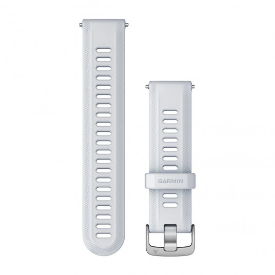 Watch Bands (Forerunner 955), Whitestone with Silver Hardware