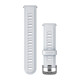 Watch Bands (Forerunner 955), Whitestone with Slate Hardware