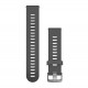 Quick Release Band, Slate Silicone Band with Stainless Steel Hardware