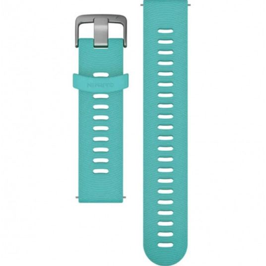 Quick Release Bands (20 mm), Aqua silicone band, stainless steel hardware