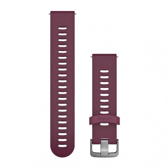 Quick Release Bands (20 mm), Berry silicone band, stainless steel hardware
