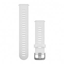 Quick Release Bands (20 mm), White silicone band, stainless steel hardware