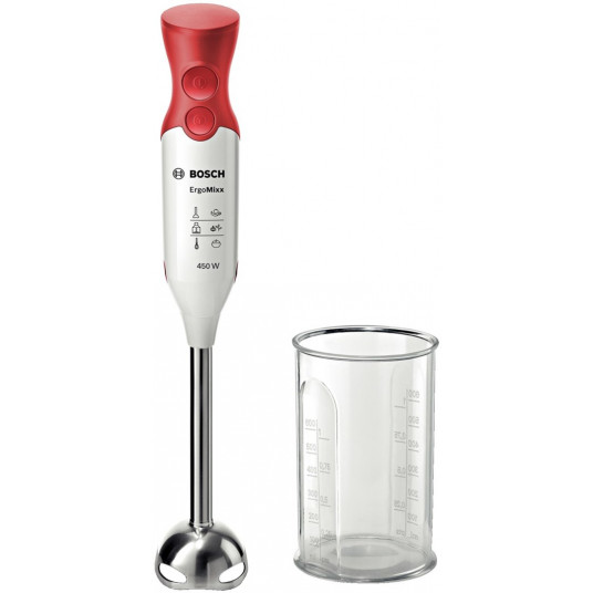 Bosch MSM64110 blenderis Iegremdējamais mikseris 450 W Sarkans, Balts