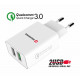 Swissten Premium Travel Charger 2x USB / QC3.0 23W White