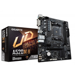 GIGABYTE A520M H pamatplate AMD A520 AM4 micro ATX slots