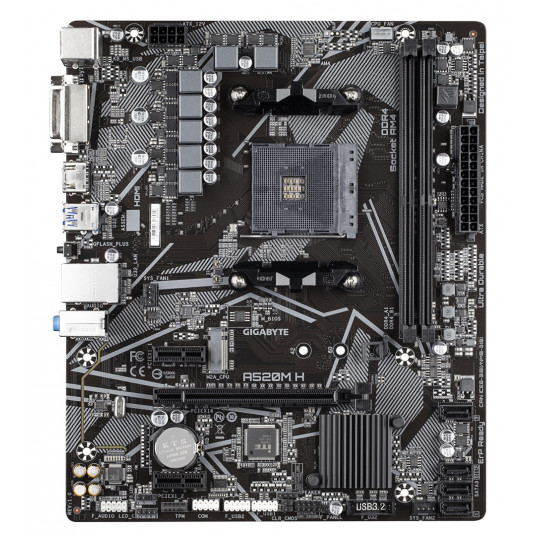 GIGABYTE A520M H pamatplate AMD A520 AM4 micro ATX slots