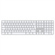 Tastatūra Magic Keyboard with Touch ID and Numeric Keypad for Mac models with Apple silicon Russian White Keys MXK73RS/A