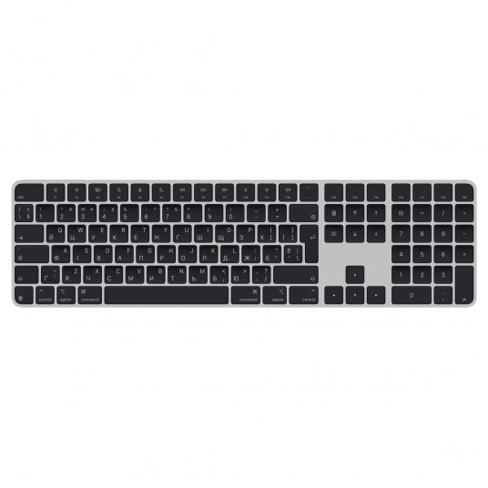 Tastatūra Magic Keyboard with Touch ID and Numeric Keypad for Mac models with Apple silicon Ukrainian Black Keys MXK83UA/A