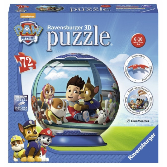 Ravensburger puzzle 3D Puzzle Ball Ķepu patruļa