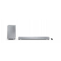 Sharp HT-SBW53121(SL) Q 3.1.2 Dolby Atmos/ DTS:X Soundbar with Wireless Subwoofer, Silver | Sharp