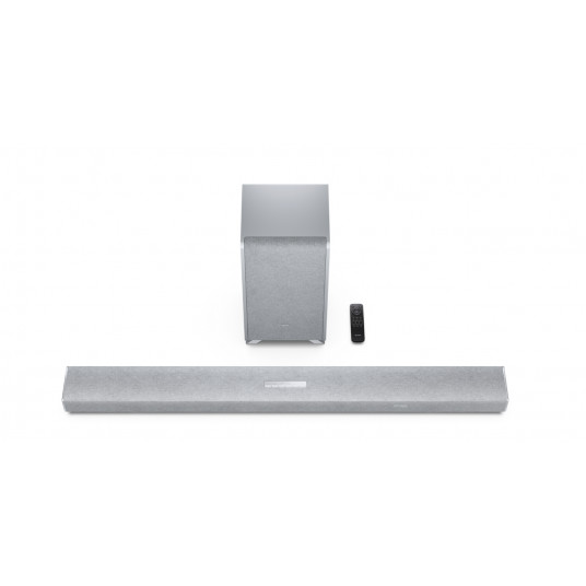 Sharp HT-SBW55121(SL) Q 5.1.2 Dolby Atmos/ DTS:X Soundbar with Wireless Subwoofer, Silver | Sharp