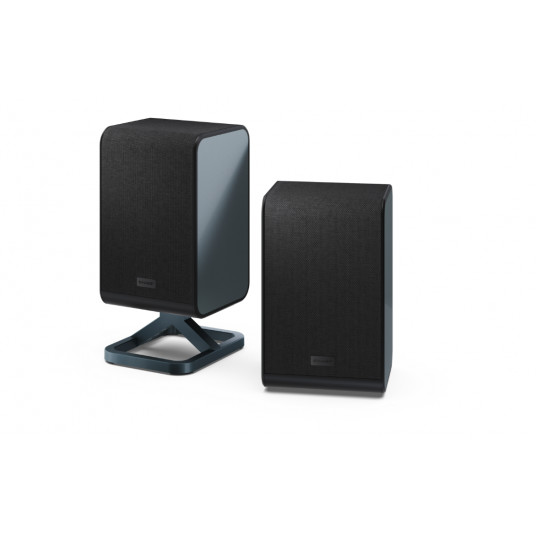 Sharp HT-SPR52021(BK) Q Soundbar 2.0.2 Wireless Rear Surround Speakers, Black | Sharp