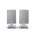 Sharp HT-SPR52021(SL) Q Soundbar 2.0.2 Wireless Rear Surround Speakers, Silver | Sharp