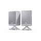 Sharp HT-SPR52021(SL) Q Soundbar 2.0.2 Wireless Rear Surround Speakers, Silver | Sharp