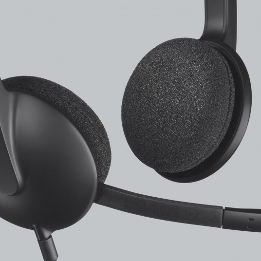 Logitech H340 USB datora austiņas brīvroku austiņas ar vadu un galvas lentu Birojs/zvana centrs USB A tipa melns