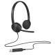 Logitech H340 USB datora austiņas brīvroku austiņas ar vadu un galvas lentu Birojs/zvana centrs USB A tipa melns