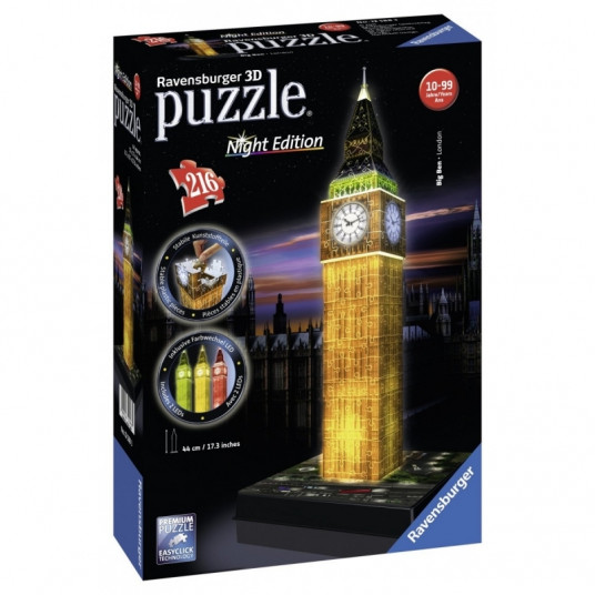 Ravensburger puzzle 3D Puzzle Big Ben. Nakts versija