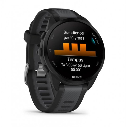 Viedais pulkstenis Garmin Forerunner 165 Black/Slate Gray 010-02863-20