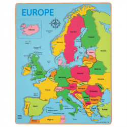 Koka Izglītojoša puzzle Eiropa, BJ048