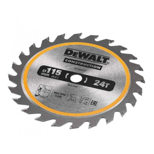Koka ripzāģis DEWALT 115 mm, 24T
