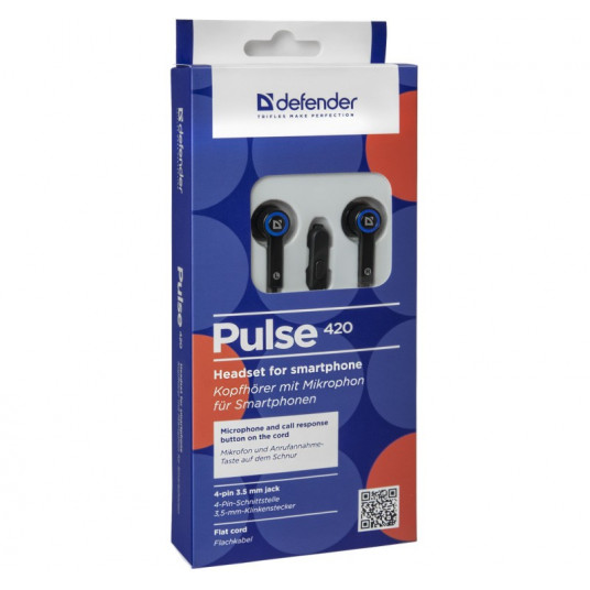 Austiņas Defender Pulse 420 Black/Blue
