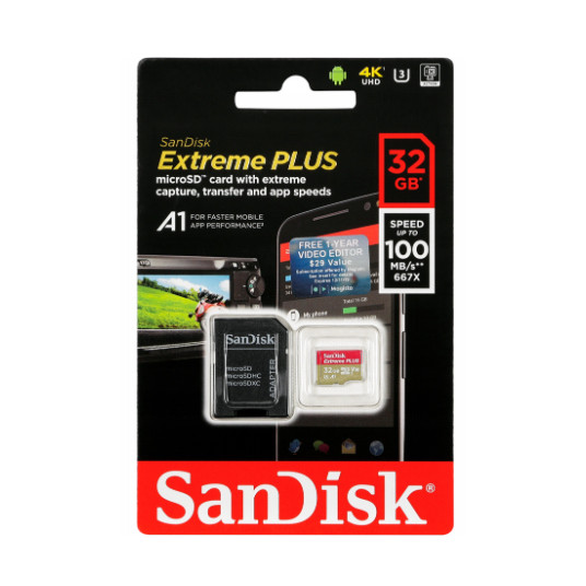 SanDisk microSDHC atmiņas karte 100 MB / 32 GB