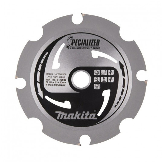 MAKITA CIRCULAR SAW BLADE 165x20x4Z SPECIALIZED FIBER CEMENT BOARDS