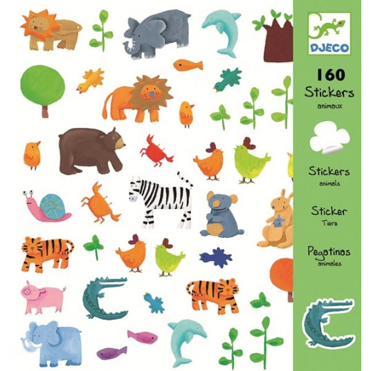 Djeco uzlīmes "Dzīvnieki", 160 gab.