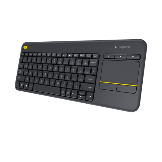 LOGITECH Wireless Touch Keyboard k400 Plus - INT BLACK