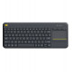 LOGITECH Wireless Touch Keyboard k400 Plus - INT BLACK