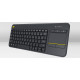 LOGITECH Wireless Touch Keyboard k400 Plus - INT BLACK